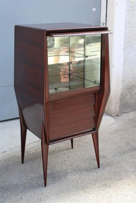 Geometric Bar Cabinet in Italian Walnut in the style of Ico Parisi, 1950s-EH-1702317