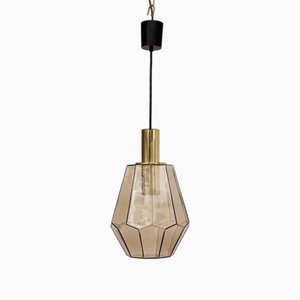 Geometric Smoked Glass Pendant Light from Limburg, 1970s-DUM-2027091