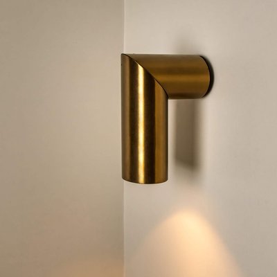 Geometrical Brass Sconces by Nanda Vigo for Arredoluce, Italy, 1970s-VDW-839045