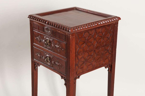 George III Carved Mahogany Worktable-MBH-1032309