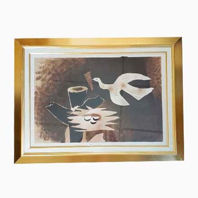 Georges Braque, L'oiseau et son nid, Original Lithograph, 1956, Framed-NRC-1417577