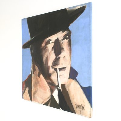 Georges-Charles Vanrijk, Humphrey Bogart, Mixed Media Painting, 1997-SES-2041097