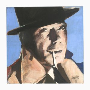 Georges-Charles Vanrijk, Humphrey Bogart, Mixed Media Painting, 1997-SES-2041097