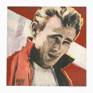 Georges-Charles Vanrijk, James Dean, Print & Mixed Media Panel Painting, 1997-SES-2043060