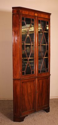 Georgian Corner Cabinet in Mahogany, 18th Century-HPU-953965