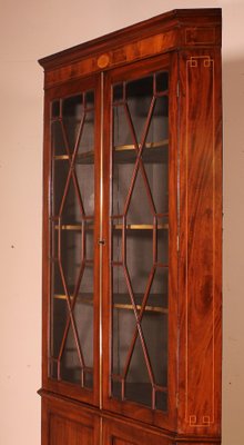 Georgian Corner Cabinet in Mahogany, 18th Century-HPU-953965