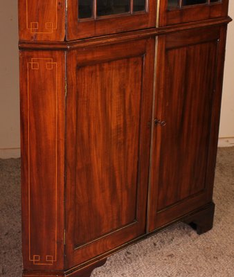 Georgian Corner Cabinet in Mahogany, 18th Century-HPU-953965