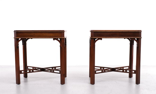 Georgian Revival Mahogany Side Tables by Bevan Funnell, England, 1960s, Set of 4-GCG-1377238