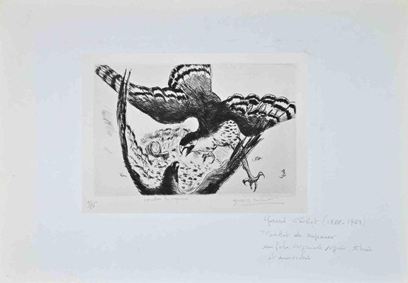 Gérard Cochet, Fight, Original Etching, Early 20th Century-ZCI-1405773