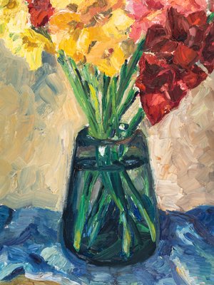 Gerd Vitzthum, Gladioli, Oil on Panel, Framed-GPP-1125764