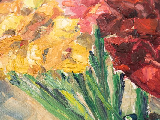 Gerd Vitzthum, Gladioli, Oil on Panel, Framed-GPP-1125764