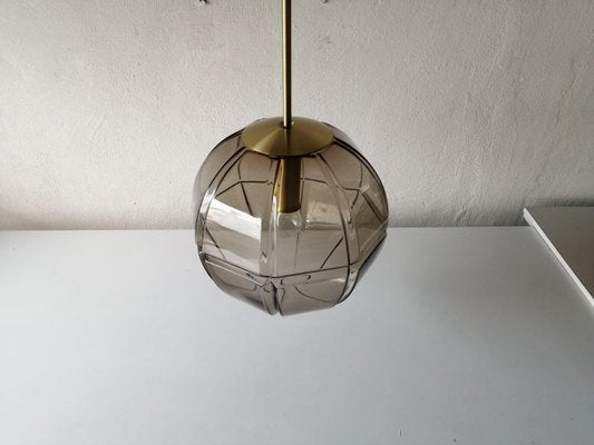 German 3 Dimensional Smoke Glass Design Ceiling Lamp from Peill Putzler, 1960s-RDS-1147785