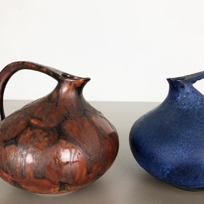 German 313 Pottery Vases by Kurt Tschörner from Ruscha, 1960s, Set of 2-QZ-1143208