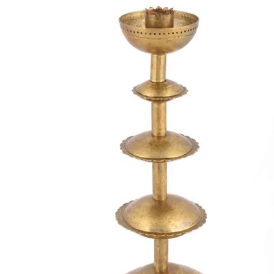 German Art Deco Brass Candlestick, 1930s-ZCI-752526