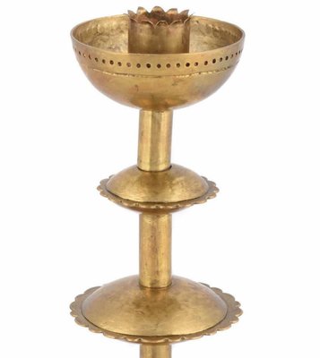 German Art Deco Brass Candlestick, 1930s-ZCI-752526