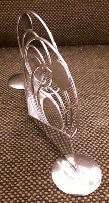 German Art Deco Filigree Napkin Stand in Silver-Plated Metal from WMF, 1940s-HOI-1408826