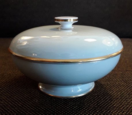 German Art Deco Mint Green Porcelain Cover Box from Rosenthal, 1938-HOI-1248898