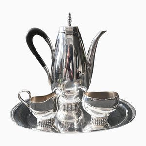 German Art Deco Tea or Coffee Service by Jakob Grimminger, Set of 4-RIK-1764025