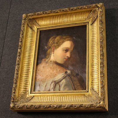 German Artist, Portrait of a Young Noblewoman, Late 19th Century, Oil on Canvas, Framed-RP-1812448