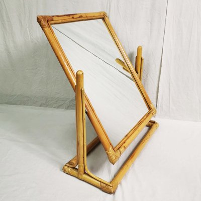 German Bamboo Mirror, 1970s-ZTG-589728