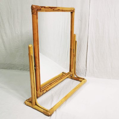 German Bamboo Mirror, 1970s-ZTG-589728