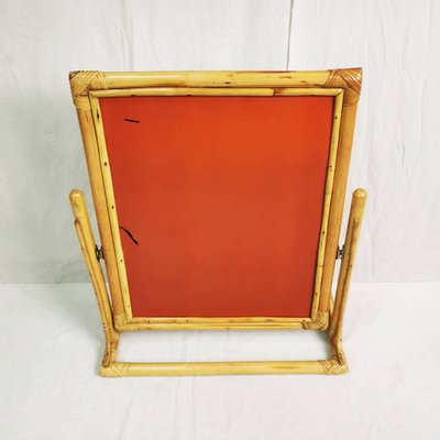 German Bamboo Mirror, 1970s-ZTG-589728