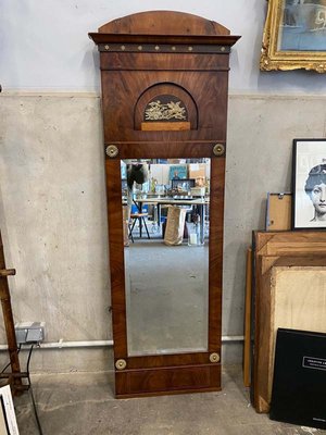 German Biedermeier Pillar Mirror in Empire Style-JO-1229046