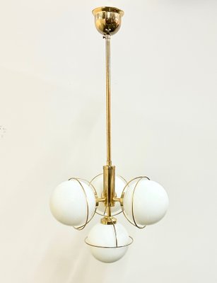 German Brass 3-Arm Chandelier from Leola, 1980s-ZCY-1794754