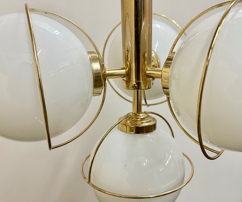 German Brass 3-Arm Chandelier from Leola, 1980s-ZCY-1794754