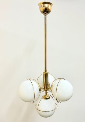 German Brass 3-Arm Chandelier from Leola, 1980s-ZCY-1794754