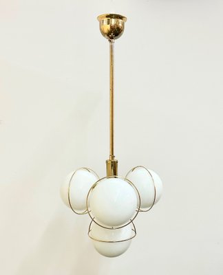 German Brass 3-Arm Chandelier from Leola, 1980s-ZCY-1794754