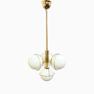 German Brass 3-Arm Chandelier from Leola, 1980s-ZCY-1794754