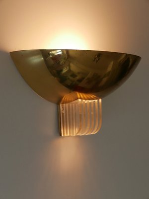 German Brass & Acrylic Sconce from Vereinigte Werkstätten Collection, 1960s-WPT-1336767