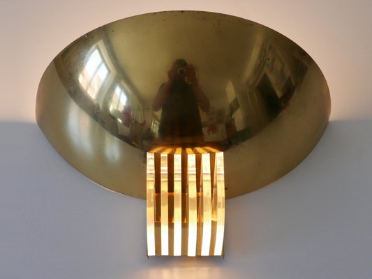 German Brass & Acrylic Sconce from Vereinigte Werkstätten Collection, 1960s-WPT-1336767