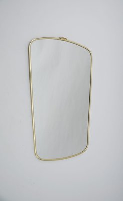 German Brass Wall Mirror by Lend, 1950s-KQB-1279825