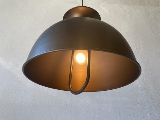 German Bronze Looking Pendant Lamp in Metal, 1970s-RDS-1294451