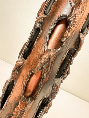 German Brutalist Copper Vase with Fused Holes, 1970s-WZZ-1805123