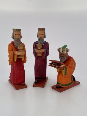 German Carved Nativity Figures, Set of 15-CZ-2028003