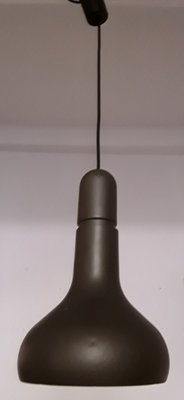 German Ceiling Lamp with Brown Exterior & White Lacquered Aluminum Interior from Staff, 1970s-HOI-1107378