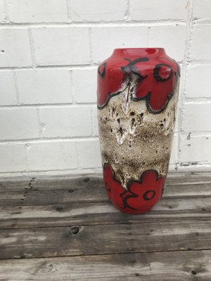 German Ceramic Fat Lava Vase from Scheurich, 1960s-EXJ-872949