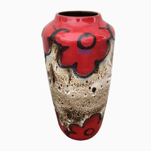 German Ceramic Fat Lava Vase from Scheurich, 1960s-EXJ-872949