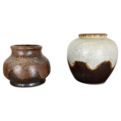 German Ceramic Pottery Lava Vases from Dümler and Breiden, 1960s, Set of 2-QZ-1169011