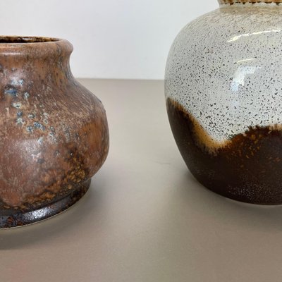 German Ceramic Pottery Lava Vases from Dümler and Breiden, 1960s, Set of 2-QZ-1169011