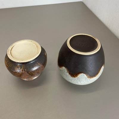 German Ceramic Pottery Lava Vases from Dümler and Breiden, 1960s, Set of 2-QZ-1169011