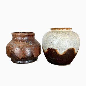 German Ceramic Pottery Lava Vases from Dümler and Breiden, 1960s, Set of 2-QZ-1169011