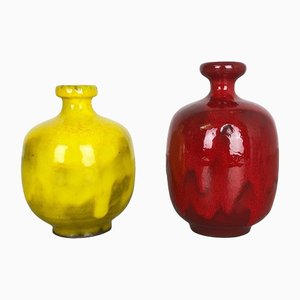 German Ceramic Studio Pottery Vase from Hartwig Heyne Ceramics, 1970s, Set of 2-QZ-1161696