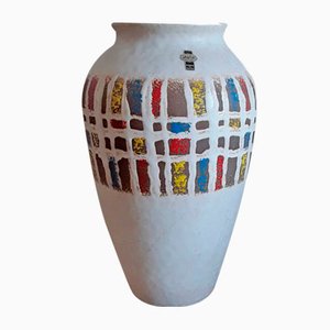 German Ceramic Vase with Colored Geometric Motifs from Jasba, 1960s-HOI-1453643