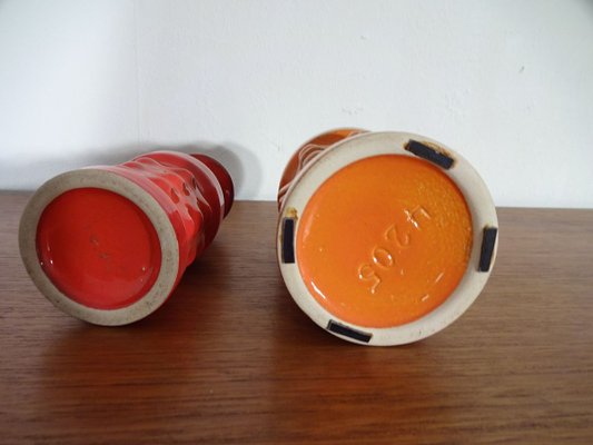 German Ceramic Vases from Pan Keramik, 1970s, Set of 2-RDW-632379