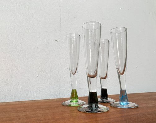 German Champagne Glasses by Regina Kaufmann for Glashagen Hütte, Set of 4-UAH-1189837