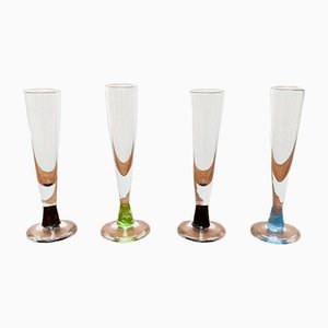 German Champagne Glasses by Regina Kaufmann for Glashagen Hütte, Set of 4-UAH-1189837